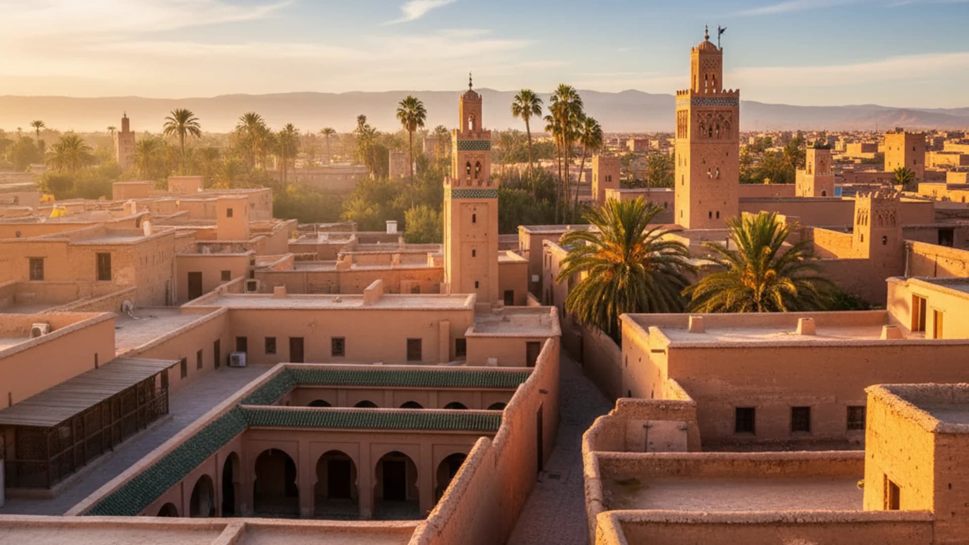 Médina marocaine au coucher du soleil — retraite au Maroc